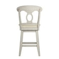 thumbnail image 3 of Weston Home Sheena Napoleon Back 24-inch Counter Height Wood Swivel Stool, Antique White, 3 of 7