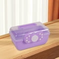 thumbnail image 4 of HUGFEGWE Girl Hair Accessories Storage Box Jewelry Organizer Container Art Craft Organizer Vanity Jewelry Case for Necklaces Barrette, Violet CJB91-35430, 4 of 7
