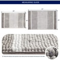 thumbnail image 3 of Bathroom Rugs Chenille Gradient Stripe Soft Plush Water Absorbent Shower Mat (20"x32"+16"x24", Taupe), 3 of 6