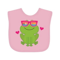 Inktastic Summer Frog Beach Vacation Sunglasses Girls Baby Bib