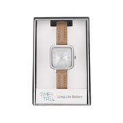 Time & Tru Women's Leather Strap Wristwatch