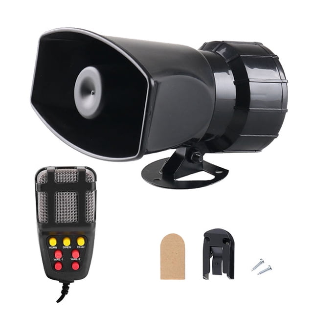 HORNA DE ALARMA del AUTOMÓVIL, HORN DE ALARMA de Advertencia de AUTOMÓVIL DE TRANSPORTE FÁCIL DE TRANSPORTE CON MICRÓFONO PARA CAMIÓN DE 12 V