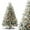 Green/White with Metalbase, variant on SOONTRANS 6ft Green Prelit Artificial Christmas Tree with 28 Pinecones, 250 Warm Lights, 500 Snowy Branch Tips, Foldable Metal Stand & Sturdy Hinges, Fake Xmas Pine Trees for Holiday Party Decoration