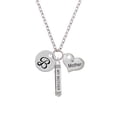 thumbnail image 2 of Delight Jewelry Silvertone Large Script Letter - B - 3/4'' Disc - Always My Mother Bar Zoe Necklace, 2 of 4