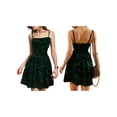 thumbnail image 2 of Women's Mini Dress Spaghetti Strap A Line Short Dresses Dark Green S, 2 of 6