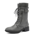 thumbnail image 1 of Botas de Invierno para Mujer DREAM PAIRS de Media Caña con Cordones Gris Talla 6.5, 1 of 7