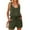 Army Green, variant on Rompers for Women Snoarin Plus Size Sexy Button V-Neck Sleeveless Loose Fit Overalls Jumpers with Pockets 2025