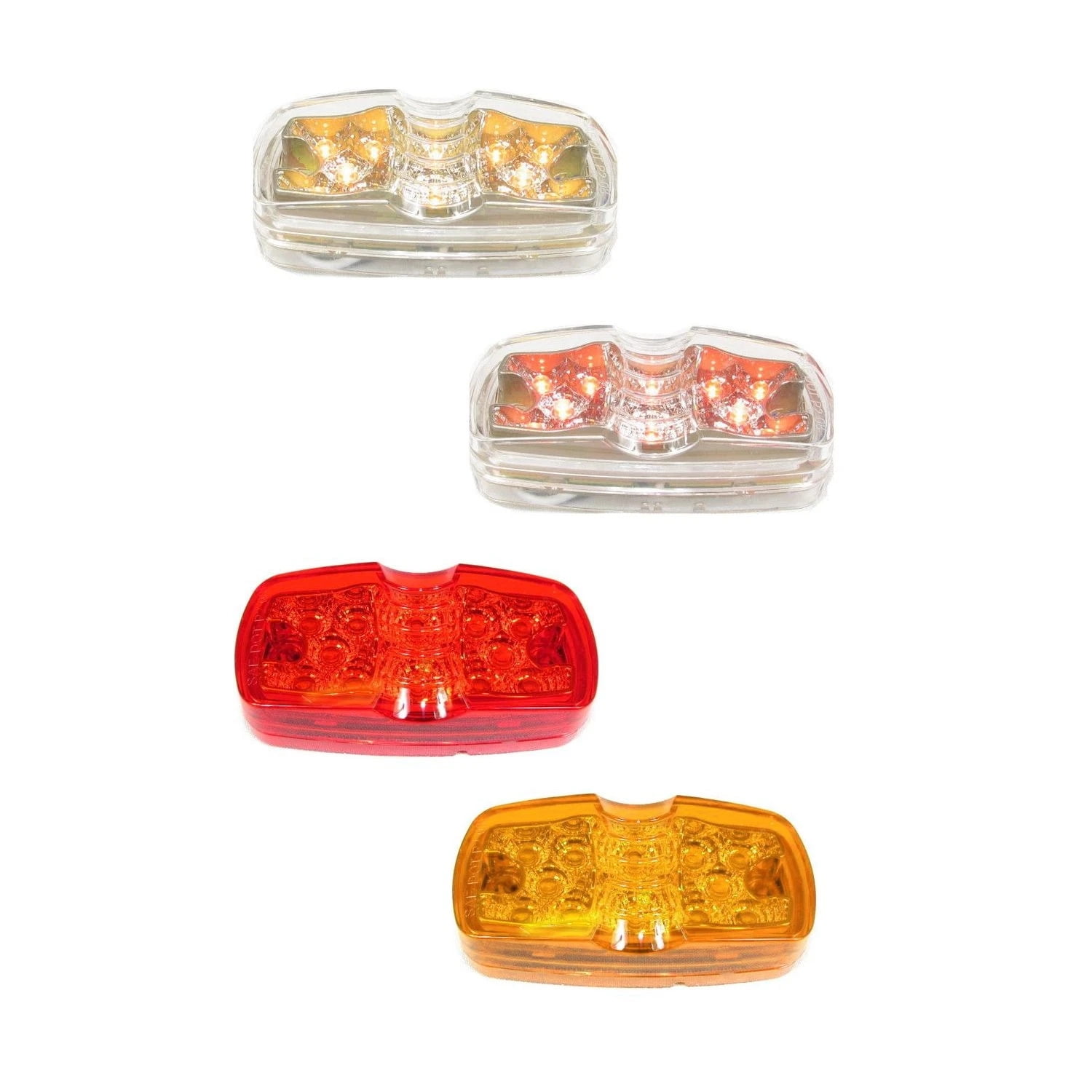 Fortpro 4 x 2 Clearance/Marker Double Bullseye Trailer Led Light with