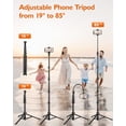 thumbnail image 2 of VICTIV 85 Tall Cell Phone Tripod Stand with Gooseneck and Remote, Portable Travel Tripod Stand, Overhead Tripod for iPhone 14 Pro Max/13/12/Android for Recording/Watching/Cooking/Fitness/Vlog, 2 of 5