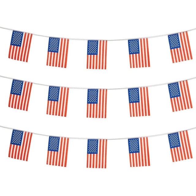 2 paquetes de 60 unidades en total de bandera estadounidense, bandera del Día de la Independencia, exterior, para eventos patrióticos, deportes, decoraciones de bares