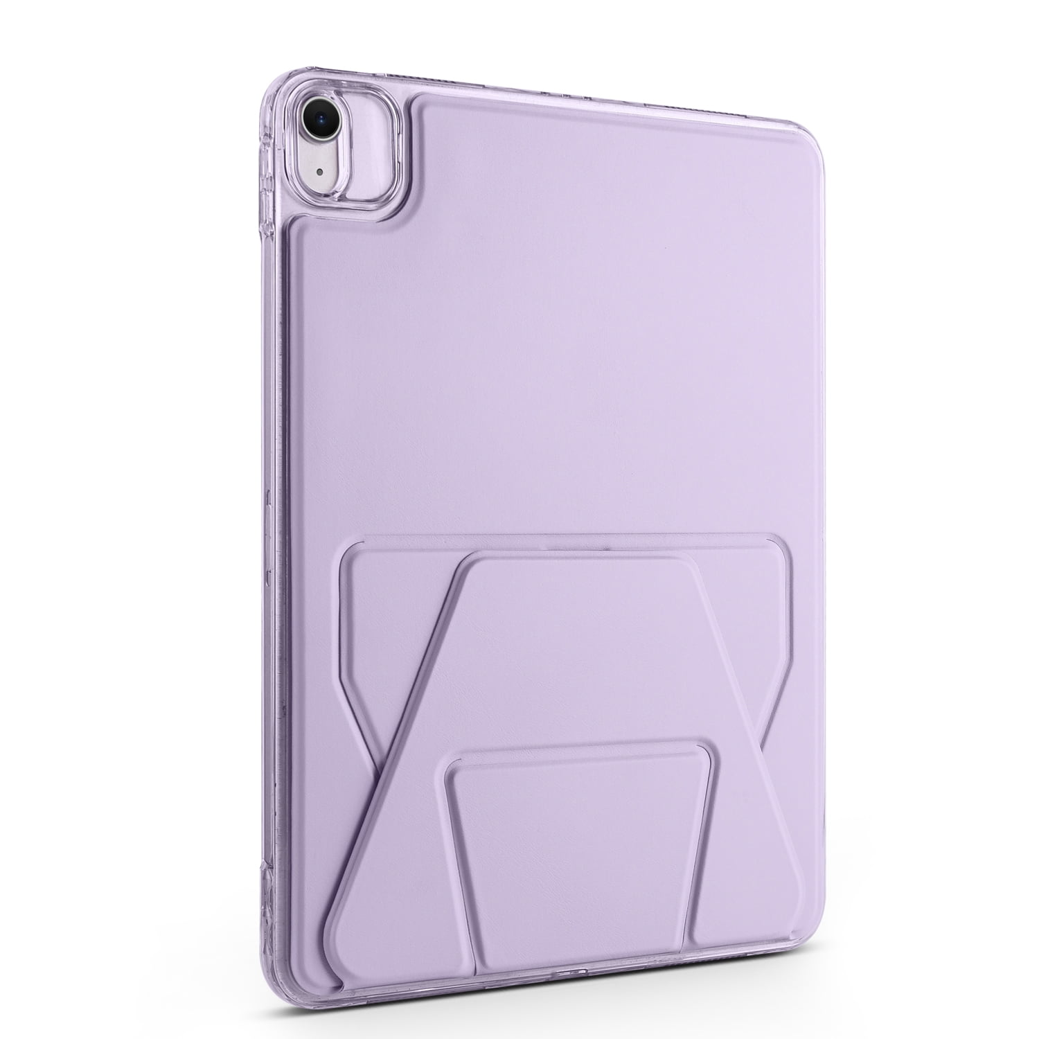 TECH CIRCLE Slim Back Cover Case for iPad Air 13-inch (M2) 2024 Release, Built-in Kickstand, Supports Apple Pencil Charging & Attachment, PU Leather/TPU Protective Lightweight Thin Case, Purple