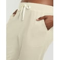 thumbnail image 4 of Hanes Originals Women's Waffle Knit Lounge Joggers, 30" Natural L, 4 of 5