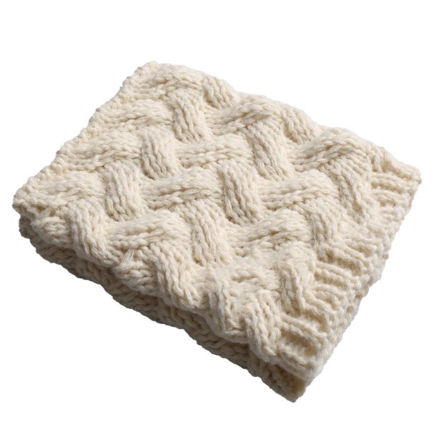 Yuarrent Cubierta calentadora de piernas para invierno, cubiertas envolventes para piernas al aire libre, accesorio de ropa, puños cortos de punto para Suministros térmicos Blanco Yuarrent HA059256-06