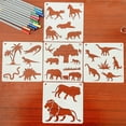 thumbnail image 7 of 16Pcs Children DIY Painting Graffiti Stencil Vividly Theme DIY Painting Stencil Cartoon Hollow-out Template, 7 of 7