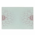 thumbnail image 1 of Dahlia Flower Cutting Board, Simplistic Drawing of Bushy Sunflower Daisy Like Large Petals Image Print, Decorative Tempered Glass Cutting and Serving Board, Small Size, White and Pink, by Ambesonne, 1 of 1