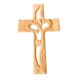 thumbnail image 1 of Cruz de Madera Tallada con Corazones Huecos Entrelazados Amor Religioso Espiritualidad para Blanco estándar, 1 of 9