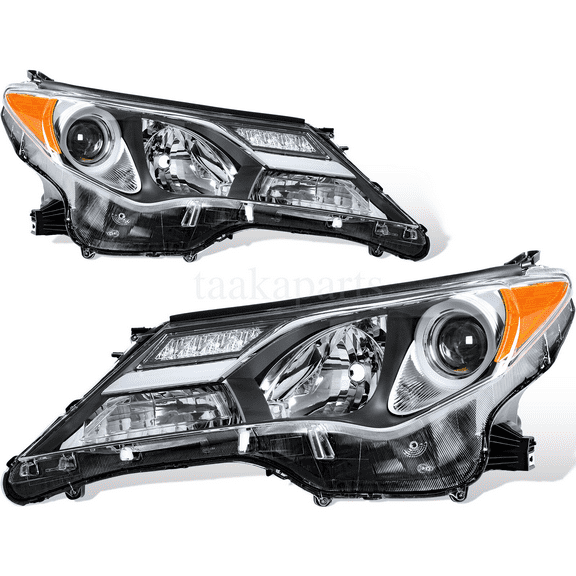 Titans Motors Headlight Assembly Pair Fits 2013–2015 Toyota RAV4 Left and Right Replacement Headlamps