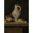 thumbnail image 2 of Edwaert Collier 12x14 Gold Ornate Wood Frame and Double Matted Museum Art Print Titled - A Toebakje Still Life of Smoking Utensils, a Jug and a Tall Glass Partly Filled with Beer (1664), 2 of 4