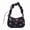 Black, variant on Elegant White Floral Canvas Shoulder Bag, Large Capacity Lightweight Bow Hobo Purse, Sweet Daily Dating Underarm Bag for Women (White 21513580)