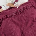 thumbnail image 3 of Home Soft Things Reversible Tweed Throw Blanket, Super Soft & Cozy - Crushed Berry, 50x60", 3 of 8