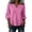 Pink, variant on Ussuma V-Neck Stylish Linen Embroidered Tops 3/4 Sleeve Solid Color Women Boho Tops Short Sleeve Summer Flowy Shirts Elegant and Intellectual Comfortable Breathable Vacation Family Dinner Party Date
