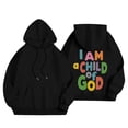 thumbnail image 4 of I Am A Child Of God Hoodie Unisex Pullover For Autumn & Winter 3x Shirt Women plus Size Crop Tops for Women 4x Womens for Layering Long Layering Top Womens Tunic Tops Lady Tops plus Size Tee Shirts, 4 of 4