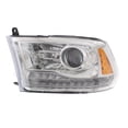 thumbnail image 4 of KarParts360 For Ram 1500 Classic 2019 2020 2021 2022 Headlight Driver & Passenger Side | Pair | CAPA | HID | Clear Lens | Projector Type Chrome Bezel | CH2502290C, CH2503290C | 68324941AB, 68324940AB, 4 of 6