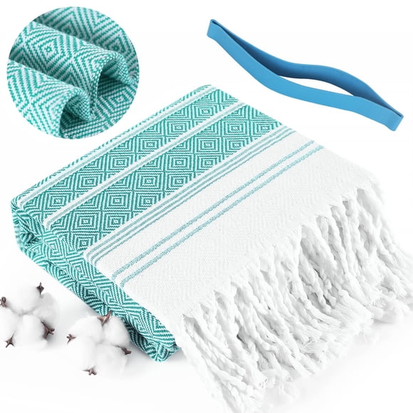 Toalla Genovega de algodón turco de gran tamaño, 188 x 97 cm, secado rápido