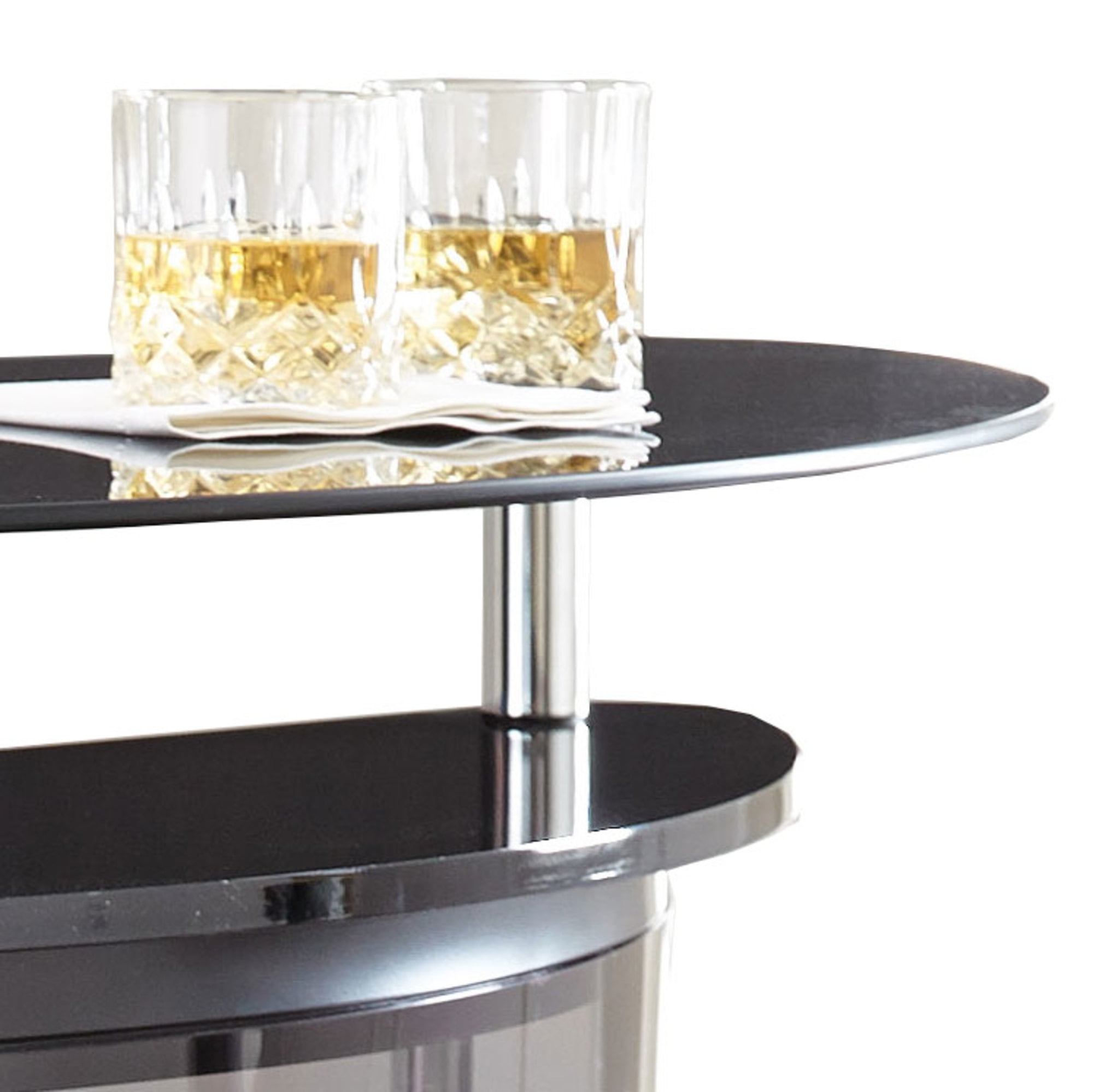 Steve Silver Ariana Contemporary Home Bar with Stemware Holder, Black