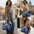 thumbnail image 4 of ZUXONGSY Wolf Rose Butterfly Print Tote Handbag for Women Large Capacity Top Handle Bag Waterproof Satchel Handbags with Inner Pocket for Shopping Work Business, 4 of 6