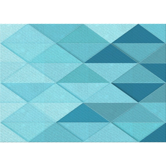 Ahgly Company Indoor Rectangle Patterned Dark Turquoise Green Area Rugs, 8' x 12'
