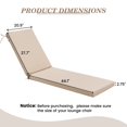 thumbnail image 2 of Pellebant  Outdoor Patio Chaise Lounge Cushion 2PC- 71.8" - Beige, 2 of 5