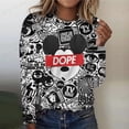 thumbnail image 2 of Disney Mickey Mouse Print Women's Long Sleeve Round Neck T-shirt Cartoon Four Seasons Top Women's T-shirt Y2k Graphic T-shirtM Gao Jinjia LED, 2 of 2