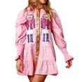 thumbnail image 1 of Robes de Fête de Noël pour Femmes Ensemble de Noël à Sequins Robe à Paillettes Superposée Chandail en Molleton de Noël Robe Chemise Mini Heureuse (Taille : TG), 1 of 7