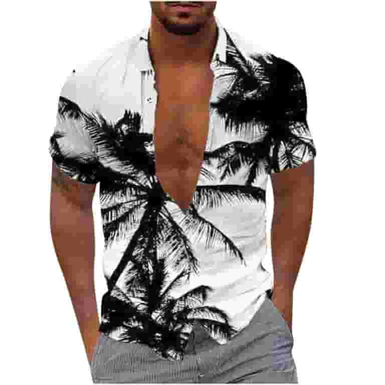 ネットオフ 送料得店 OKBOP Up Button Beach Sleeve Shirts,Short Up Button Mens Clothing