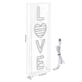 thumbnail image 4 of LOVE 8" X 24" Contemporary Glam Acrylic Box USB Operated LED Neon Light, White/Rainbow, 4 of 7