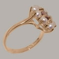 thumbnail image 3 of LBG British Made Solid 14k Rose Gold Natural Pink Tourmaline & Cultured Pearl Womens Anniversary Ring - 33 size options - Size 10.25, 3 of 6