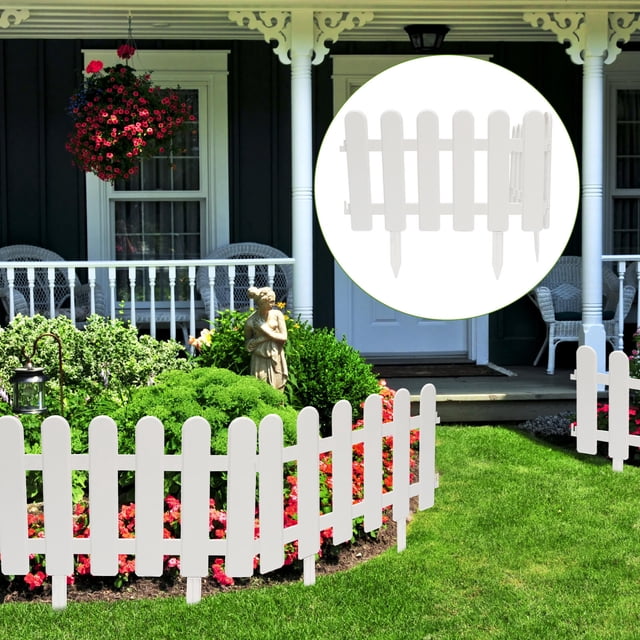 OULII 2 Pcs Bordure de Parterre de Fleurs en Plastique Blanc Définition de Chemin pour Zone de Jeu pour Enfants