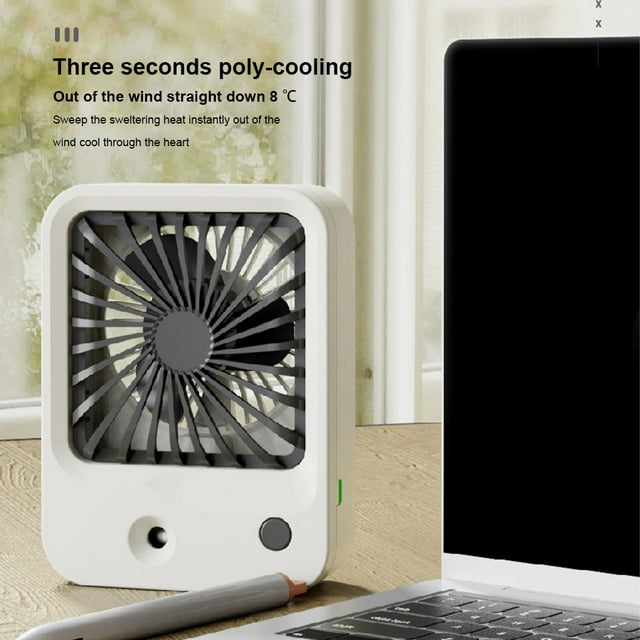 Spray Misting Fan 3 Gear Handheld Rechargeable Portable Travel Air Fans Moisturizing Cooling Humidifier Personal Mister Green