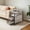 Greige and Black, variant on LEDREM Narrow Charging Side Table - Slim End Table with 2 Drawers & Power Strip, Space-Saving Nightstand for Small Spaces, Black