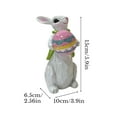 thumbnail image 4 of Easter Bunny Decorations Spring Home Decor Bunny Figurines,Easter Decoration Resin Ornament Design for Home Bunny, Suitable for Birthdays, Travel Commemorations A, 4 of 4