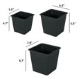 thumbnail image 3 of CoSoTower 5" Square Nursery Plant Pot - Garden Plastic Pots with Drainage (5-Pack), 3 of 7