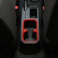 thumbnail image 4 of Pegatinas decorativas para portavasos de cambio de marchas, accesorios de moldura para Jimny 2019 2020 2021 2022, ABS rojo, 4 of 5