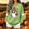thumbnail image 6 of VKOYWKM Fall Halloween Sweatshirts for Women Ghost Graphic Sweatshirts Oversized Long Sleeve Crew Neck Pullover Holiday Party Sweatshirt, 6 of 6