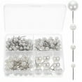 thumbnail image 2 of MasteelfCA 200Pcs Jewelry Making Pin Bulletin Straight Pin Pearlized Board Pin Craft Making Pin, 2 of 7