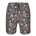 thumbnail image 4 of Naloa Wildflowers Men's Beach Shorts, Surfing shorts, Swim trunks, Quick Dry Swim Trunks for Surfing Beach Fun - XX-Large, 4 of 9