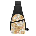 thumbnail image 3 of Disketp Sling Backpack,Multipurpose Crossbody Shoulder Bag Travel Hiking Daypack-Groovy Hippie Flower Mushrooms, 3 of 6