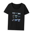 thumbnail image 3 of Camiseta de verano para mujer, ropa deportiva, ropa de calle, cuello redondo, para uso diario en la playa S, 3 of 7