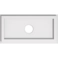 thumbnail image 1 of Ekena Millwork CMP14X7RE-02000 2 in. ID x 4.75 in. Rectangle Architectural Grade Médaillon de Plafond Contemporain PVC, 1 of 1
