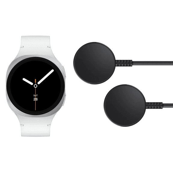 Samsung SM-L320NZSCXAA Galaxy Watch 8 40mm Silver Smartwatch w/Two Chargers